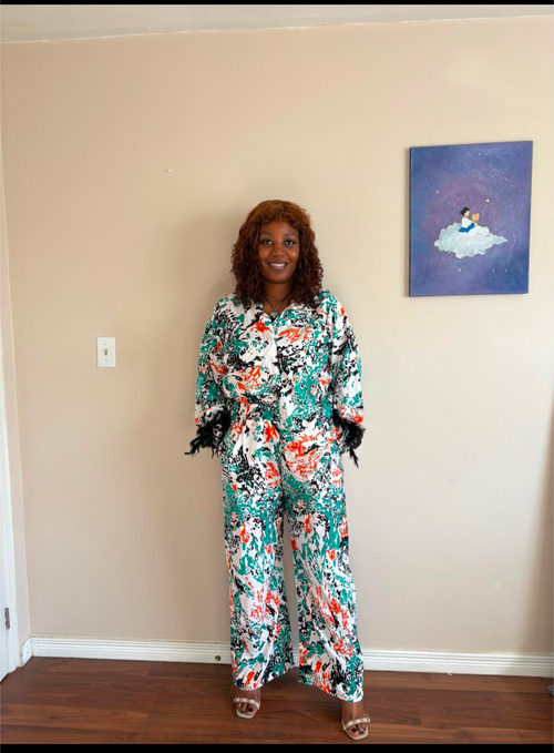 Adire Crepe Two Piece Set