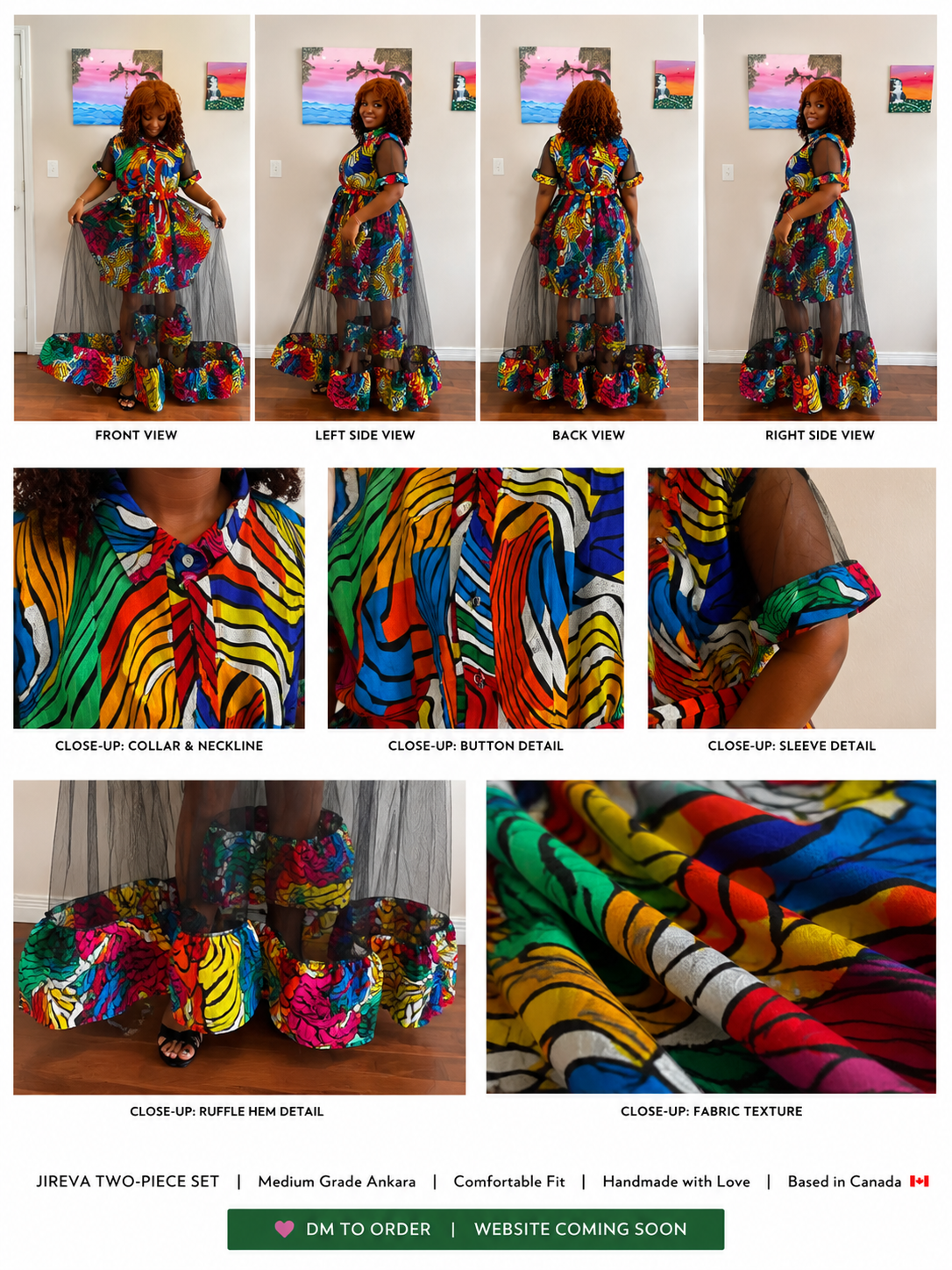 Rainbow Swirl Print Tulle Overlay Shirt Dress|Gown