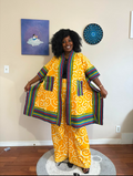 African Print Two-Piece Kimono Set
